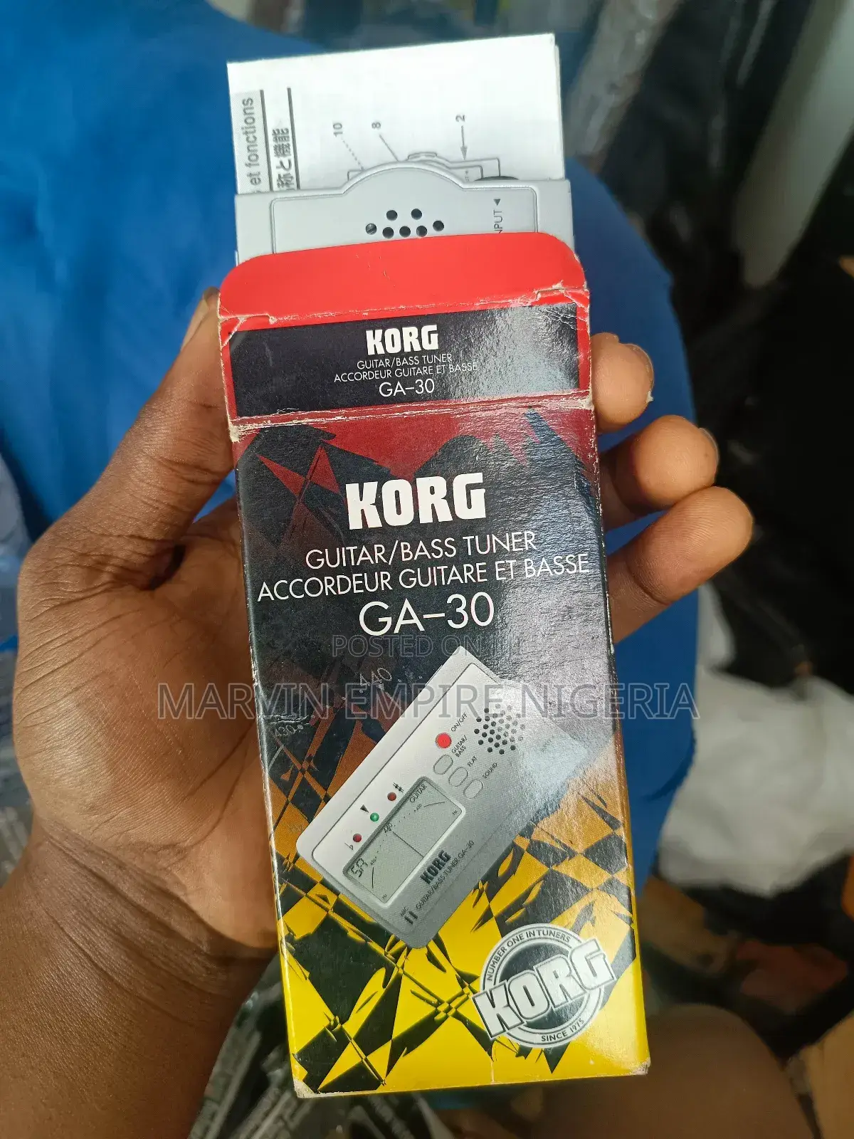 Korg Tuner Ga-30 Ultra Compact for Guitar and Bass Tuning