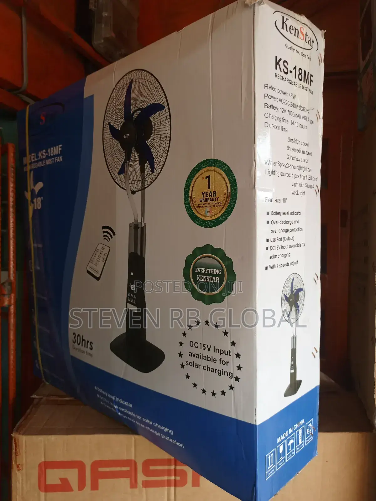 Kenstar 18′′ Rechargeable Mist Fan | Ks-18mf