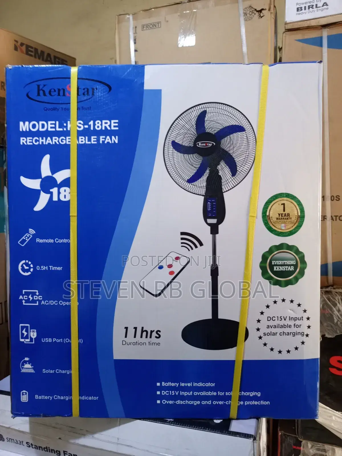 Kenstar 18′′ Rechargeable Standing Fan | Ks-18re