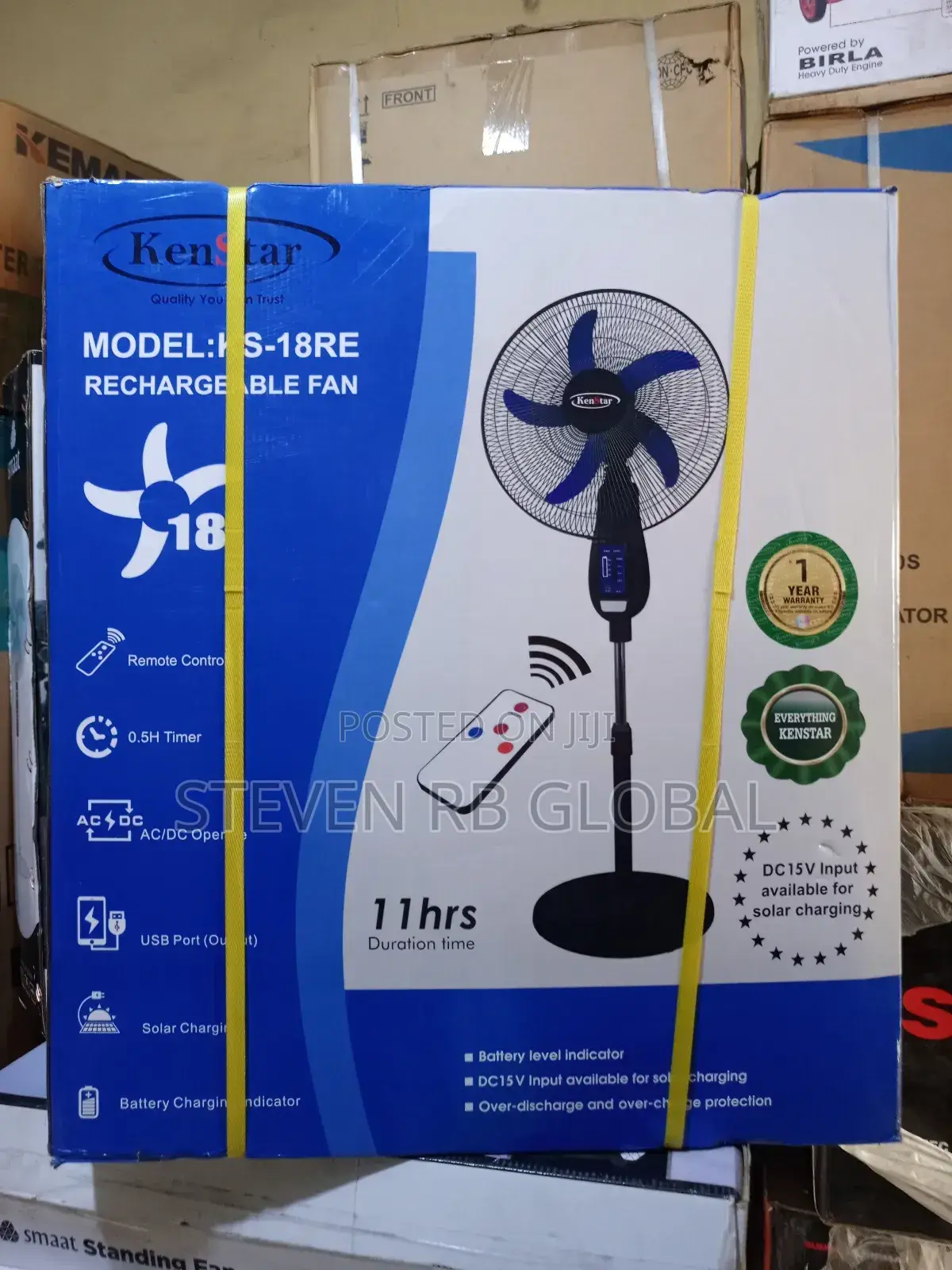 Kenstar 18′′ Rechargeable Standing Fan | Ks-18re