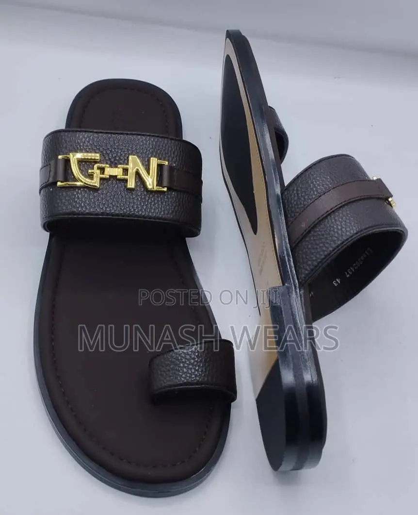 Original Leather Italian Slipers For Men 40-46