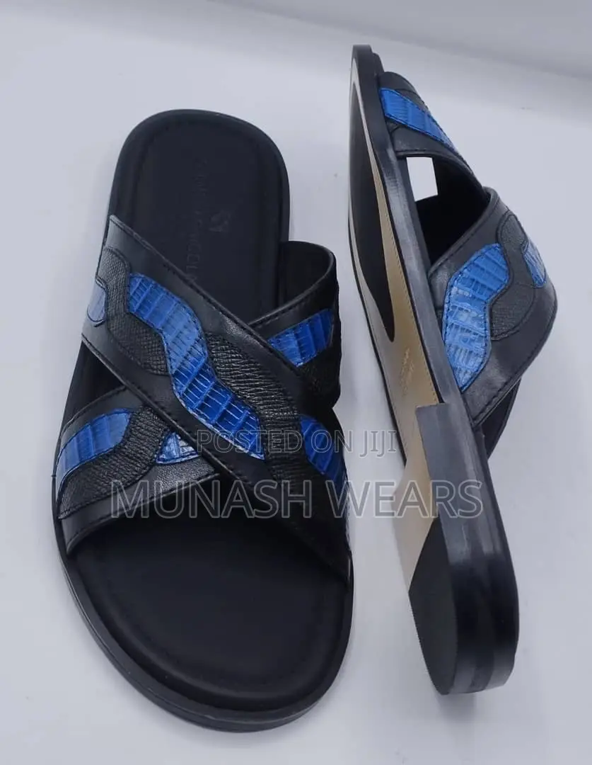 Original Leather Italian Slipers For Men 40-46
