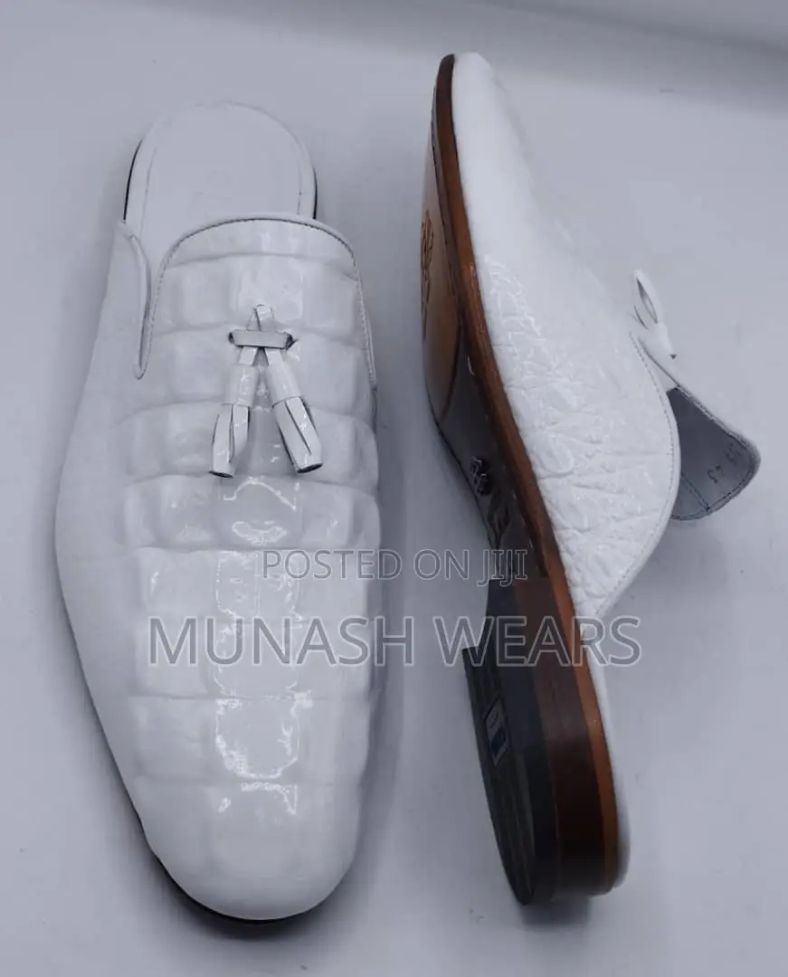 Italian Genio Animal Skin Half Shoes For Men 40-47