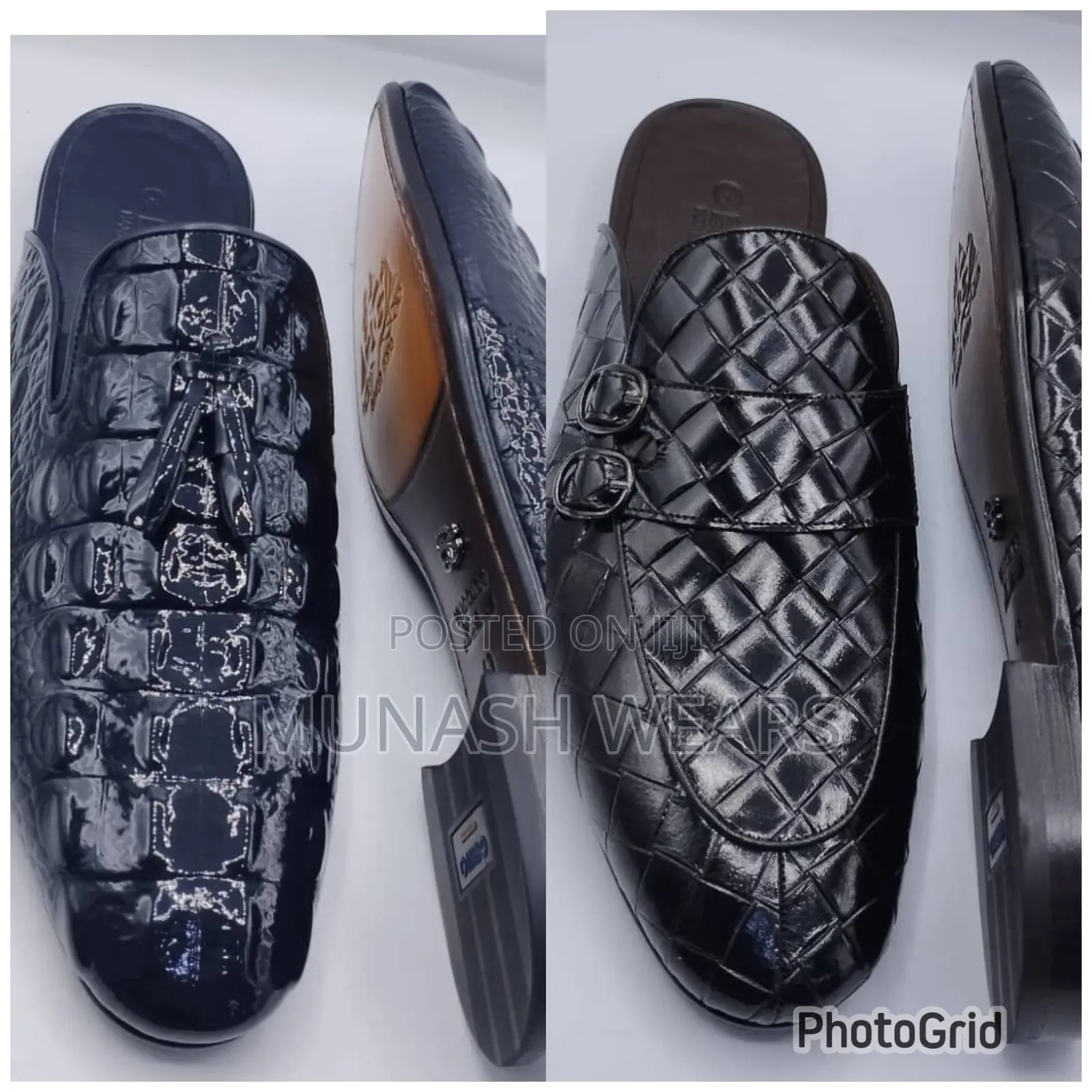 Italian Genio Animal Skin Half Shoes For Men 40-47
