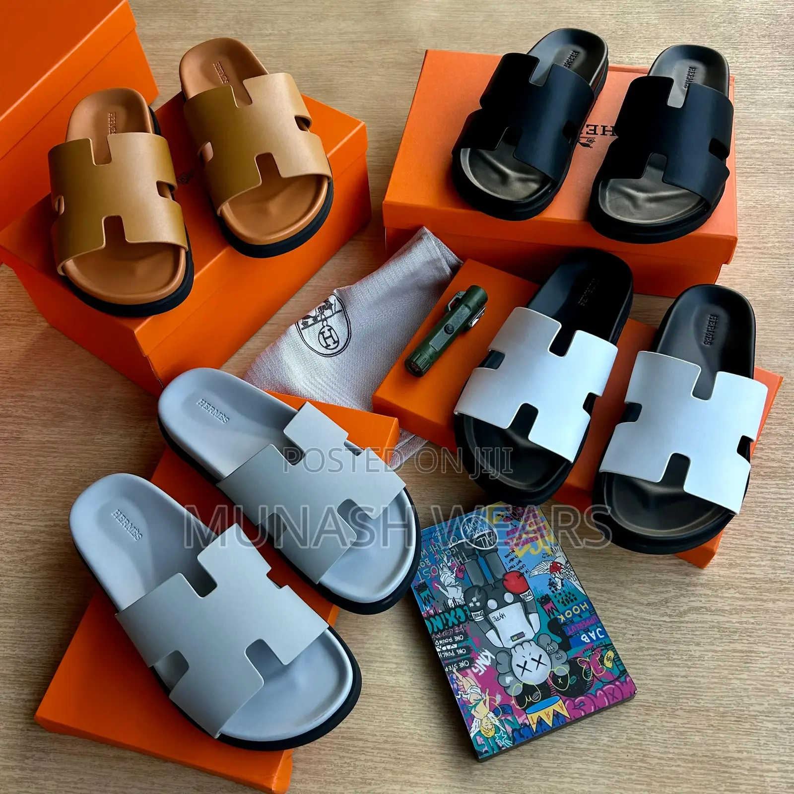 Hermes Leather Slipers 40-46