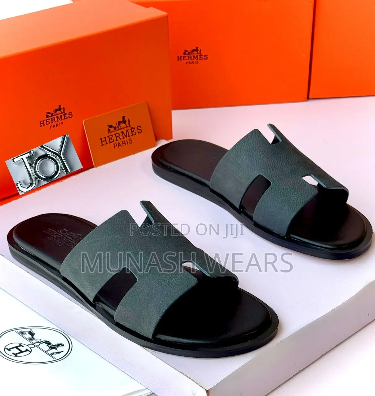 Hermes Calfskin Leather Slipers 40-46 Available In Colors
