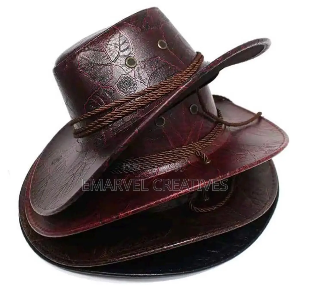 Leather Cowboy Hat for Men, for Women