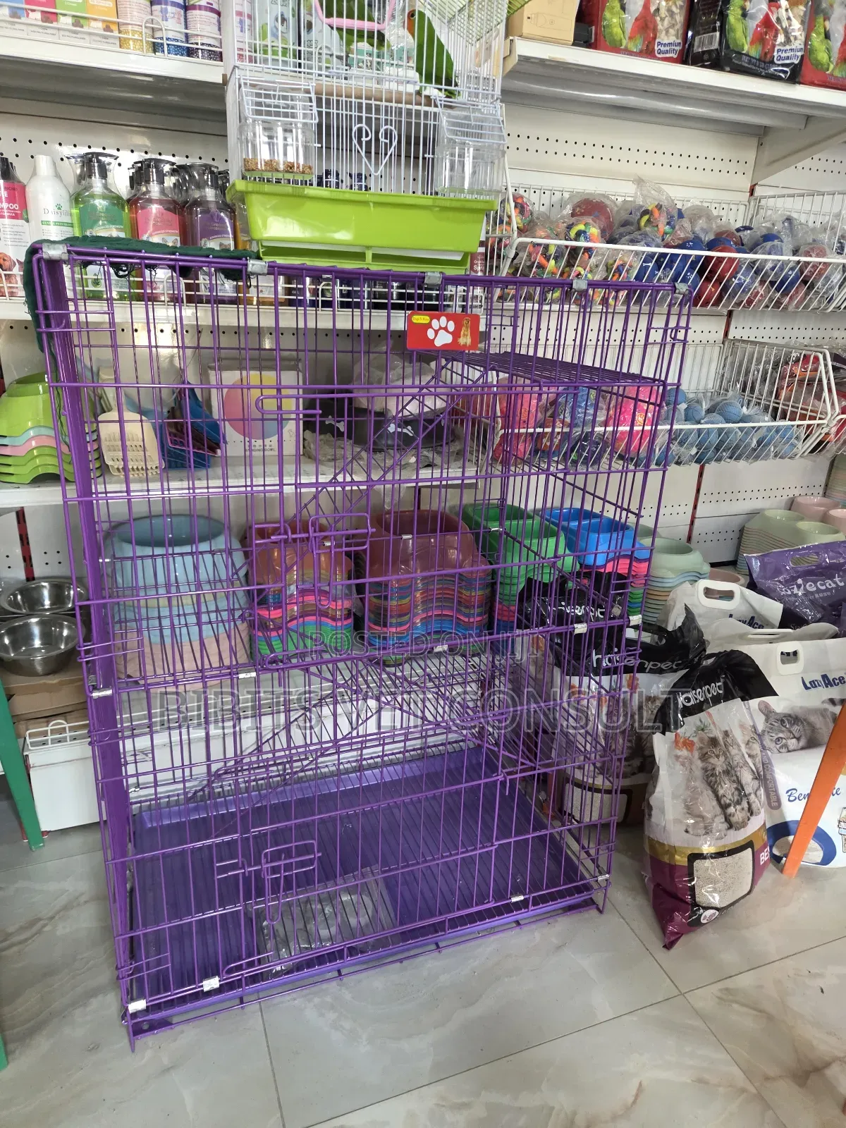 3 Tiers Cat Collapsible Cages With Wheels Large