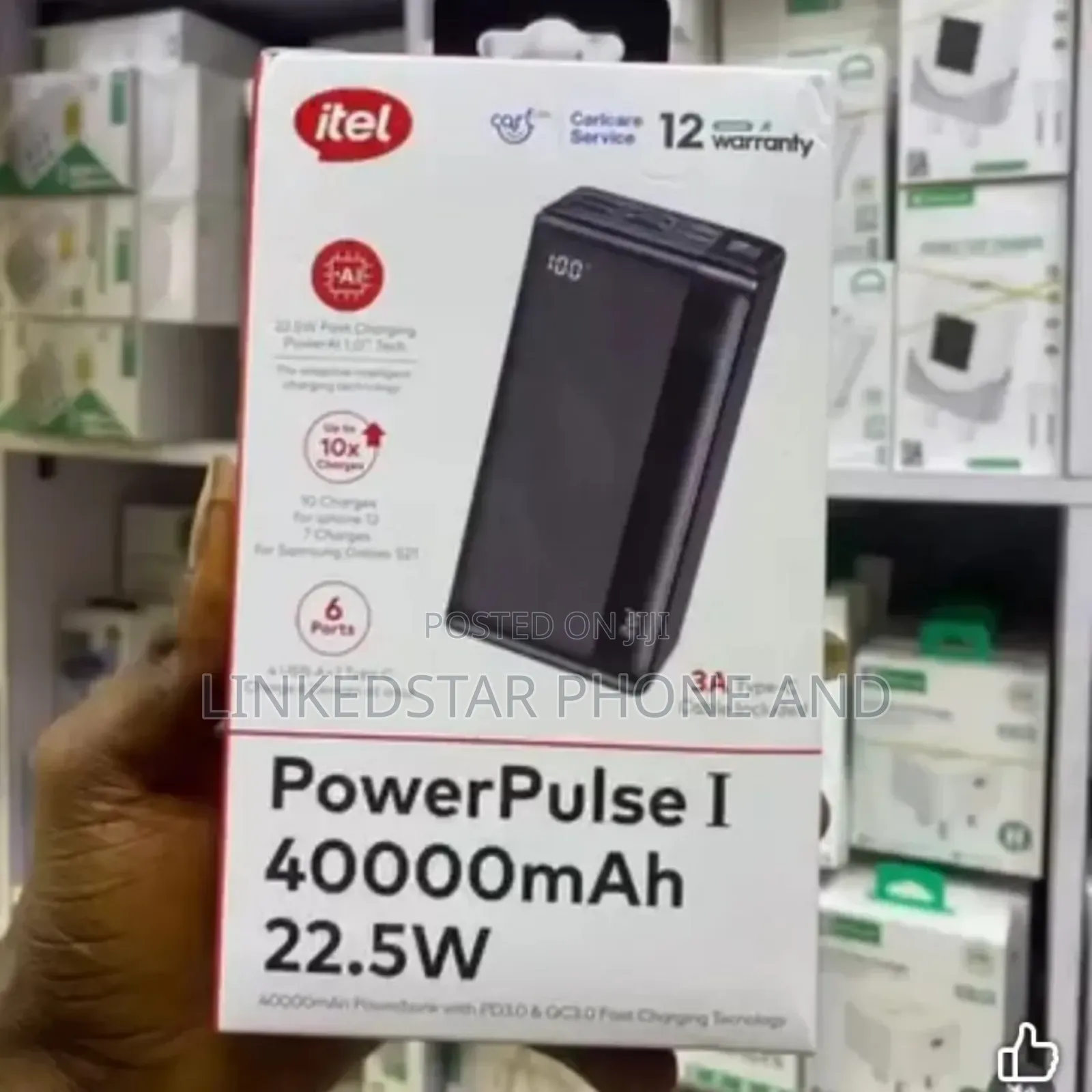 Itel 40000mah 22.5w Fast Charging Type-c Output Powerbank
