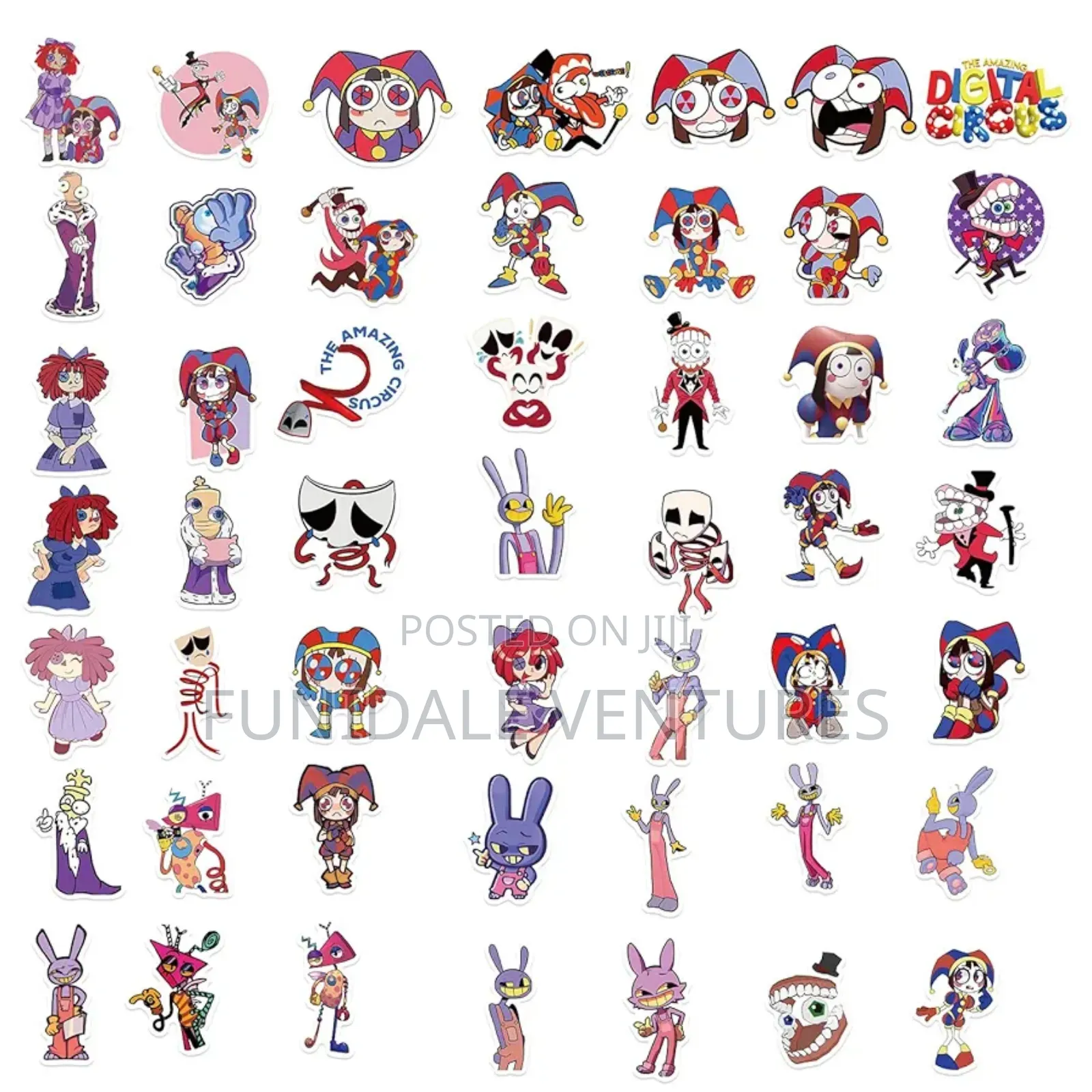 52pcs Anime Amazing Digital Circus Waterproof Vinyl Stickers