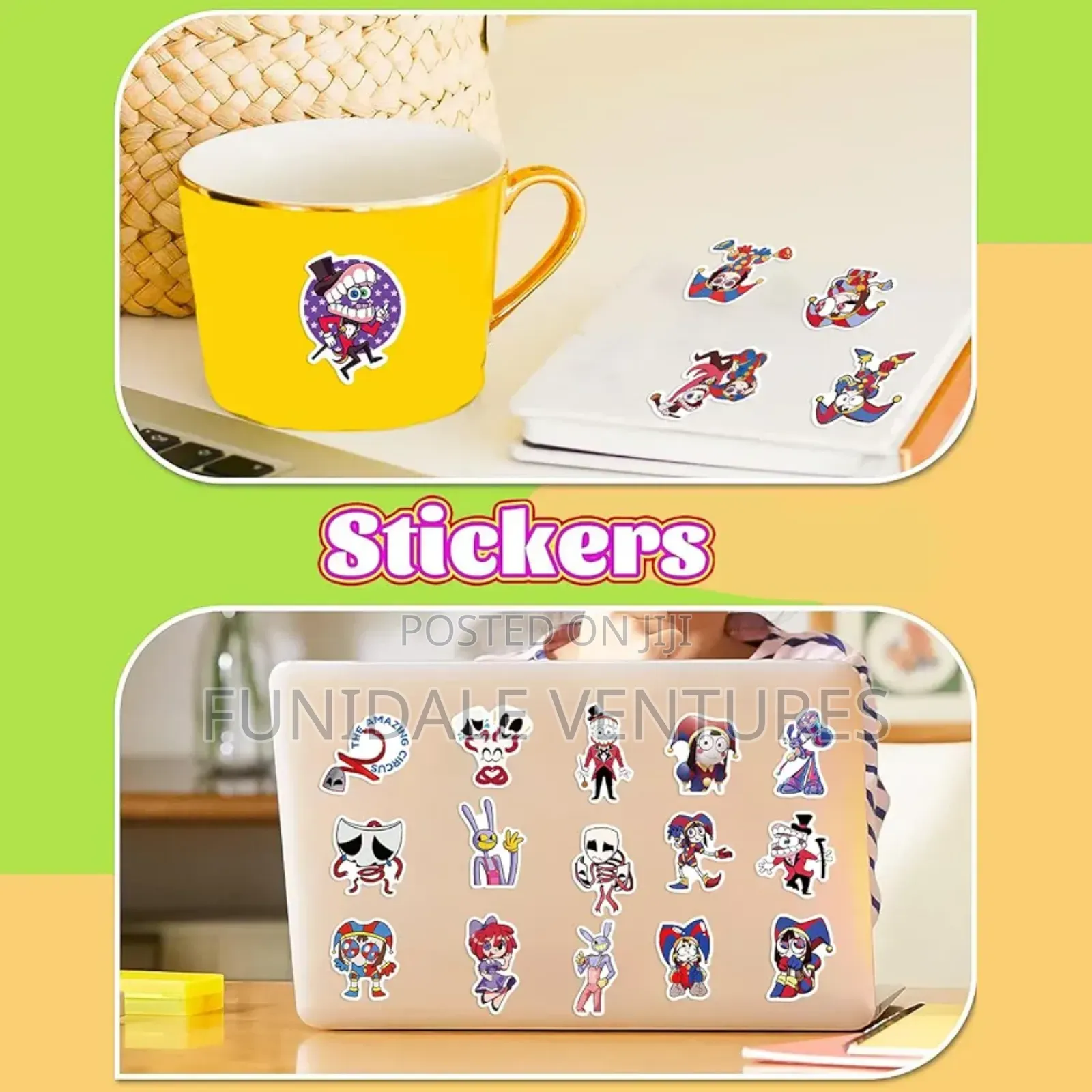 52pcs Anime Amazing Digital Circus Waterproof Vinyl Stickers