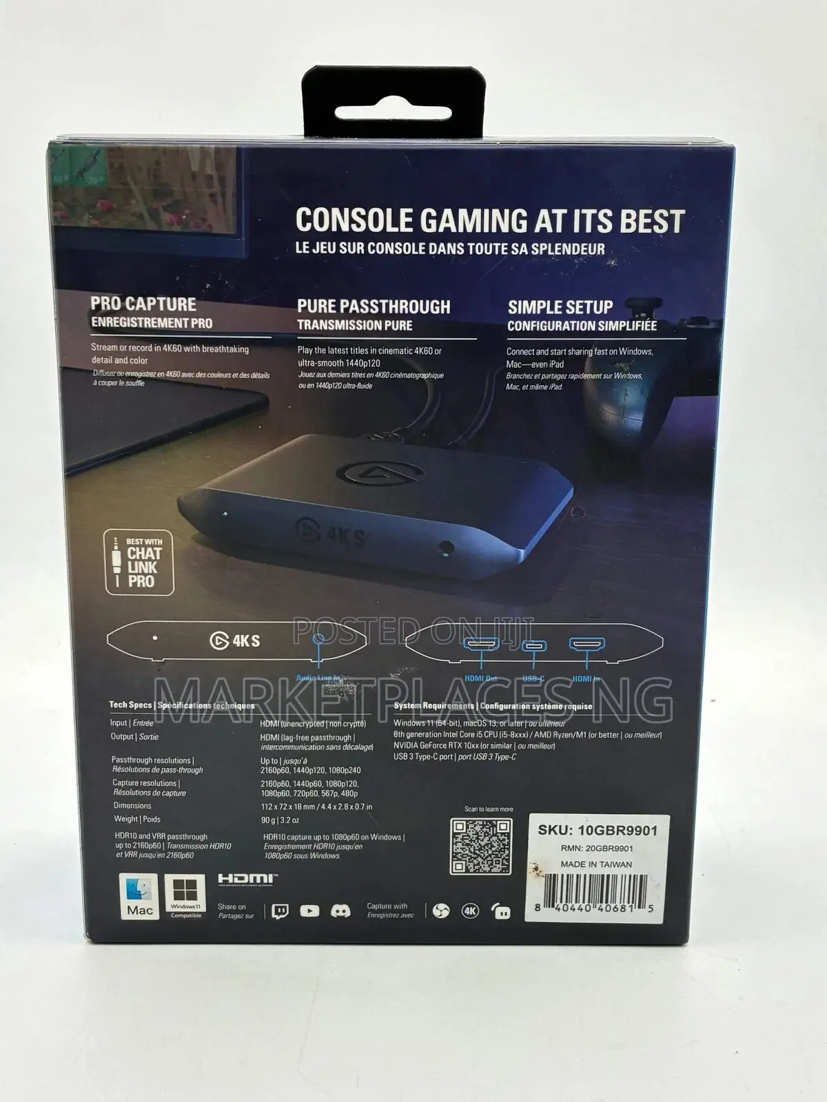 Elgato S Capture Card - Recording Streaming for Gamers Creators