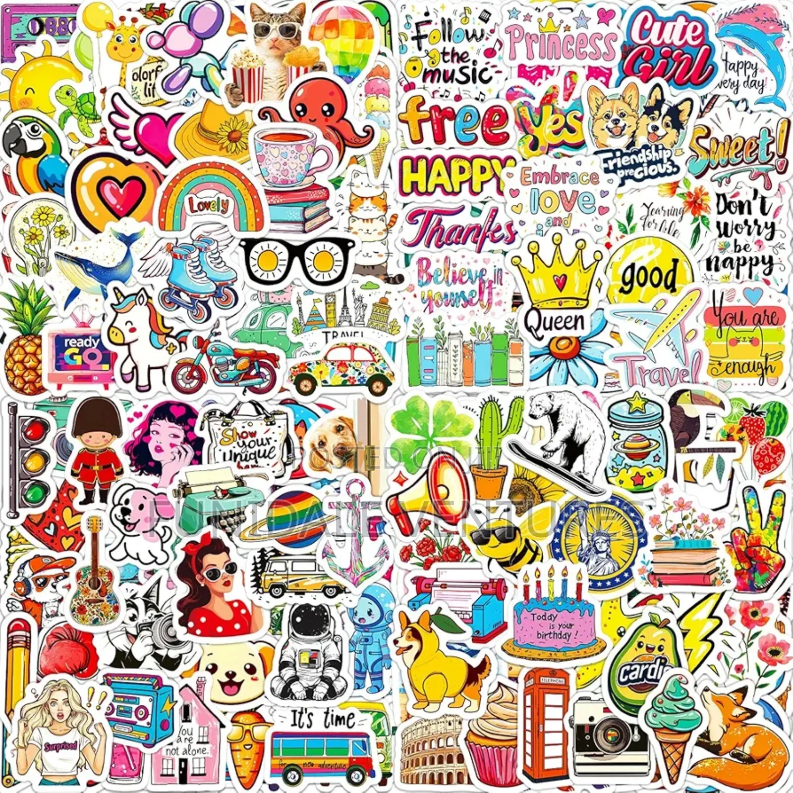 200pcs Girlie Vinyl Stickers