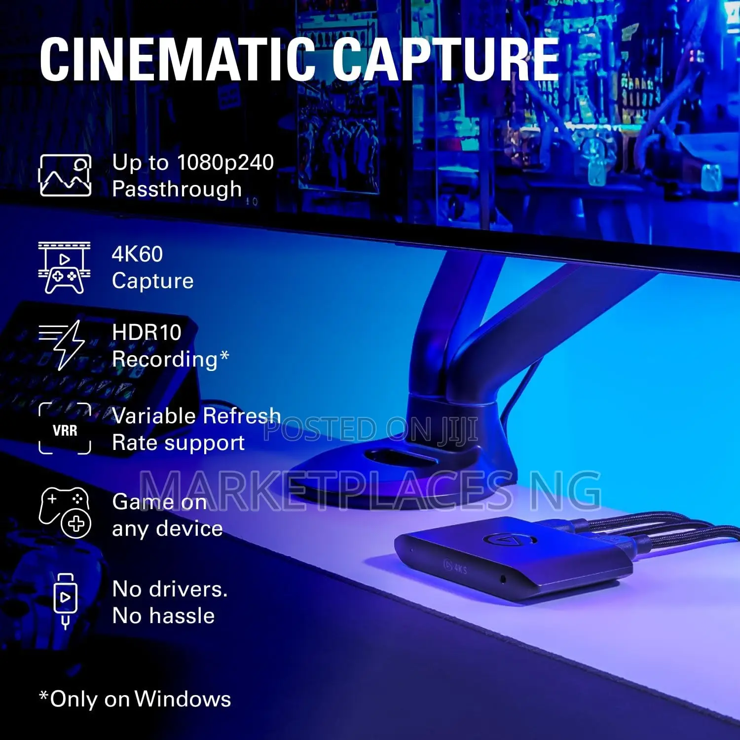 Elgato S Capture Card - Recording Streaming for Gamers Creators