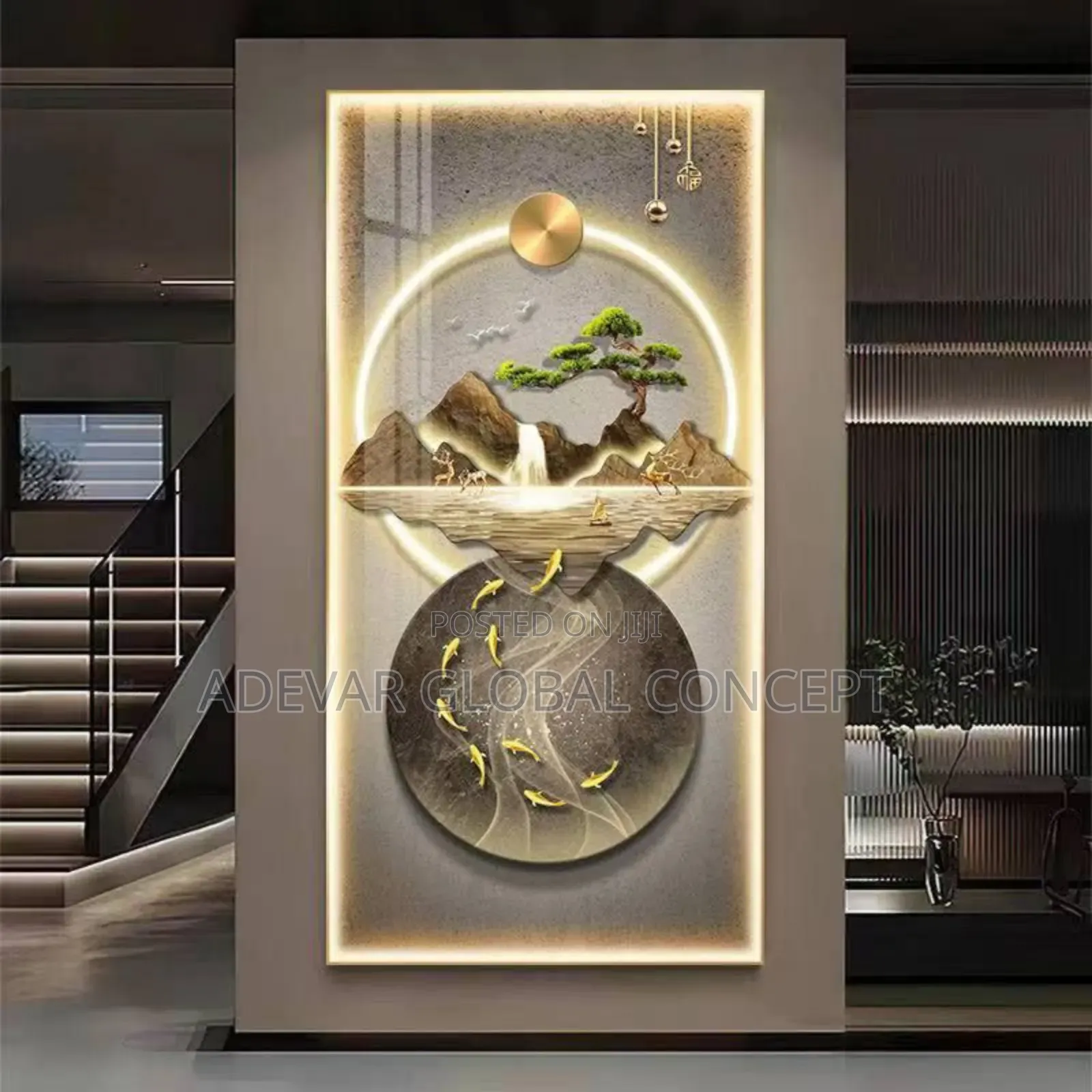 Crystal Stone Led Light Wall Frame - Swipe for More Designs