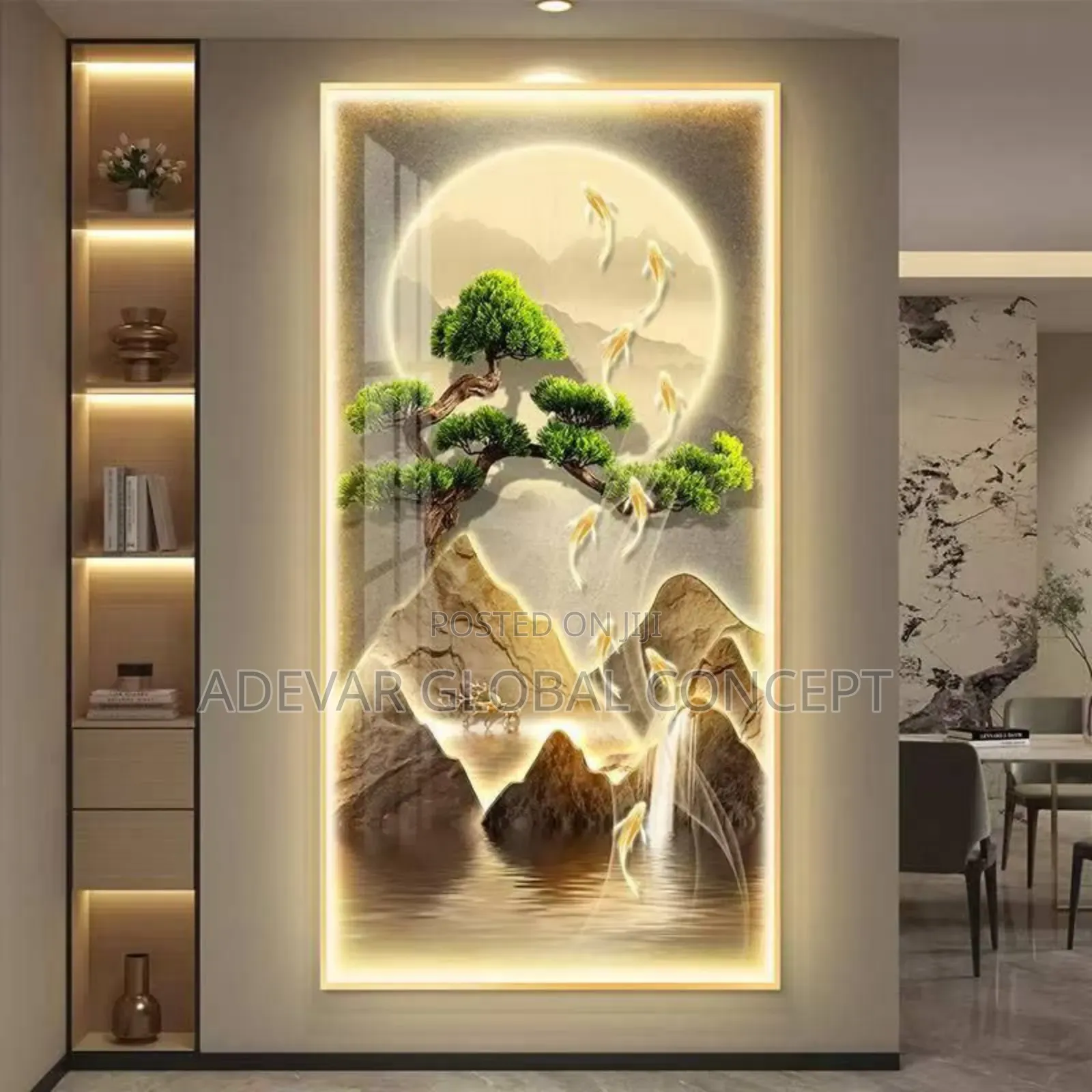 Crystal Stone Led Light Wall Frame - Swipe for More Designs