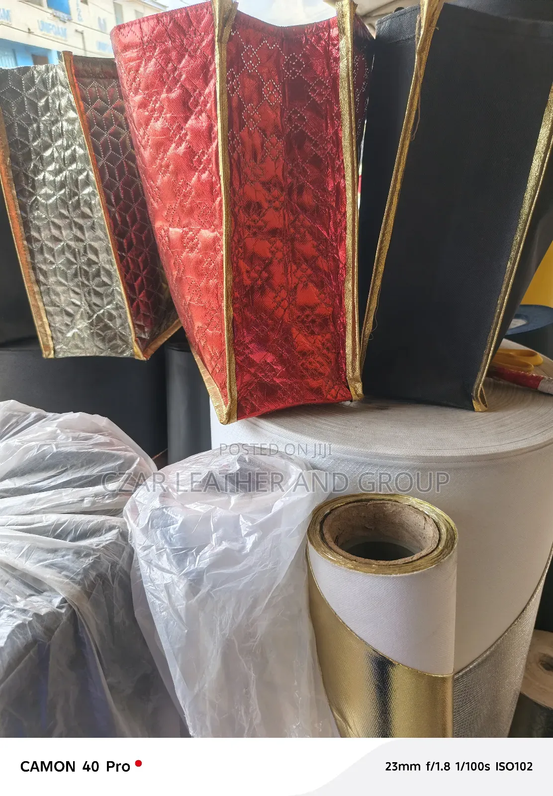 Laminated Shining Shopping Bag Pe+Pp Non-Woven Fabric Material