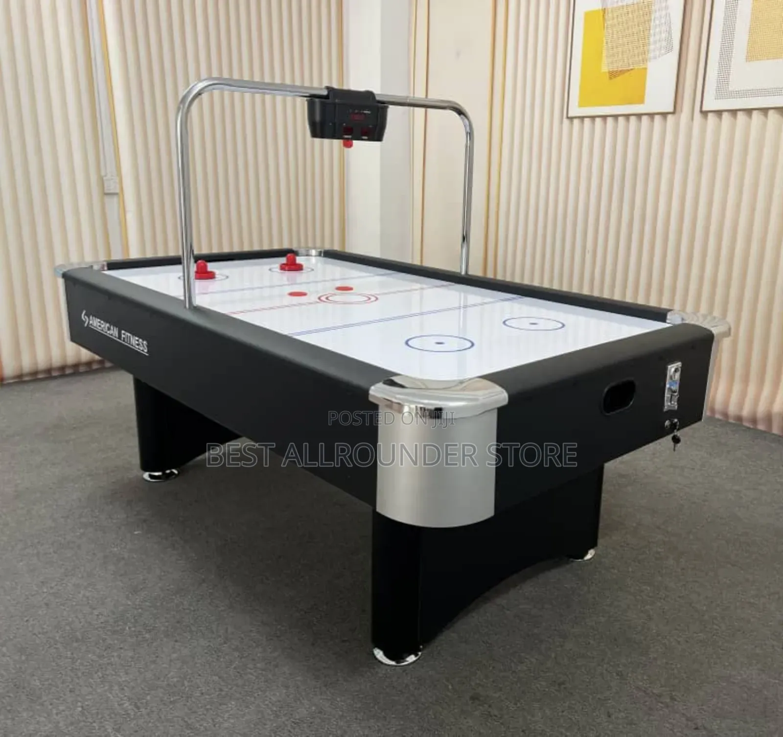 7ft Coin-Operated Air Hockey With Electronic Scorer