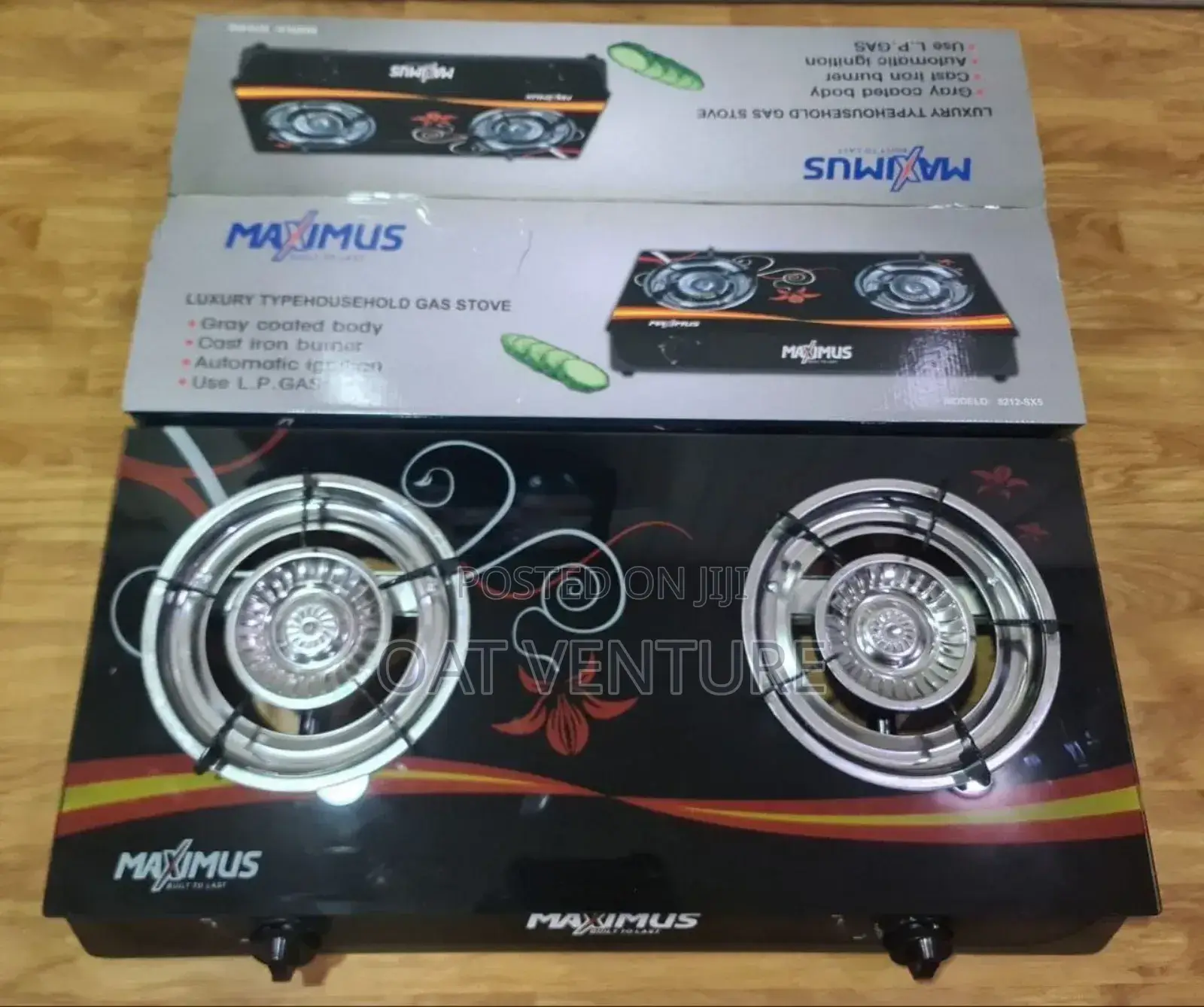 Table Top Glass Gas Burner - Maximus