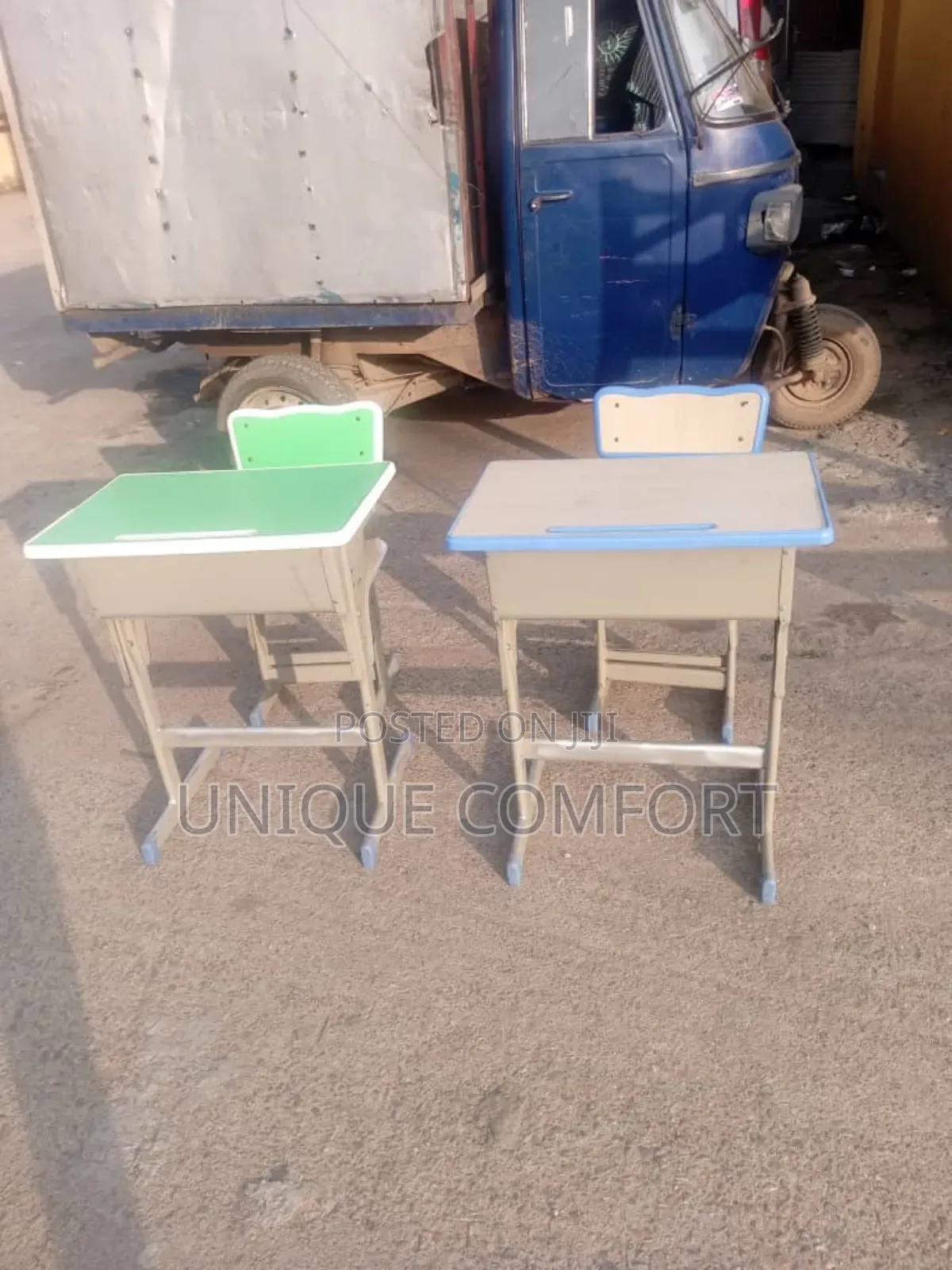 Top Quality Student Reading Table With Chair (Iron Legs)