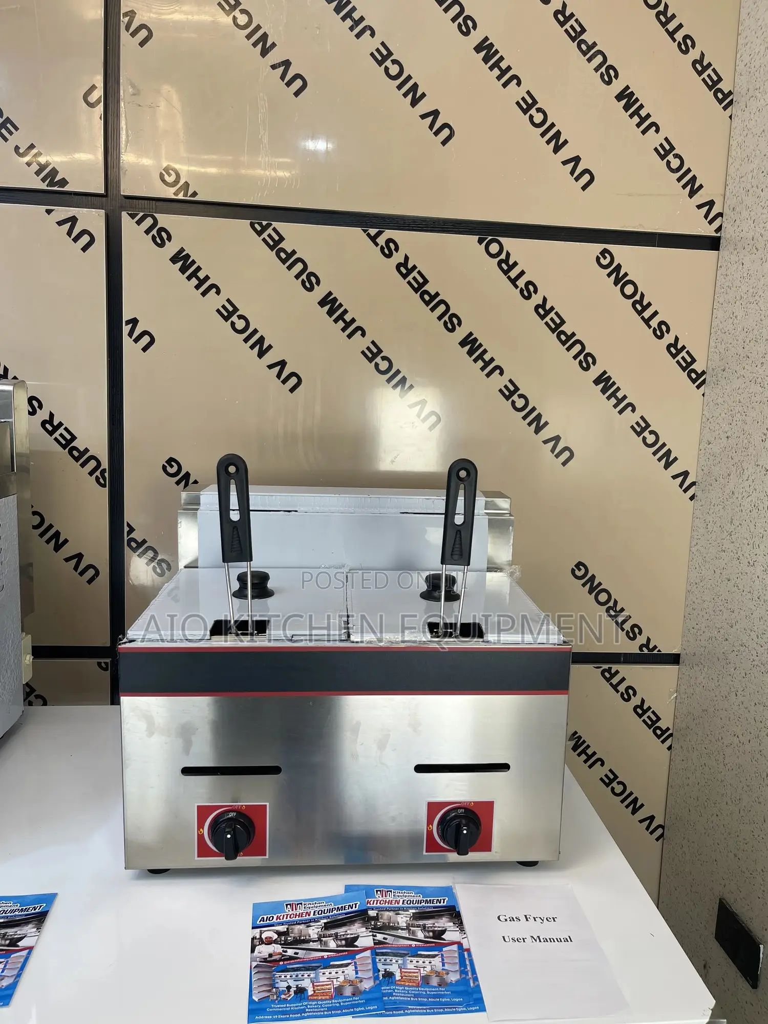 2 Tank 2 Basket Gas Fryer 6l +6l Commercial