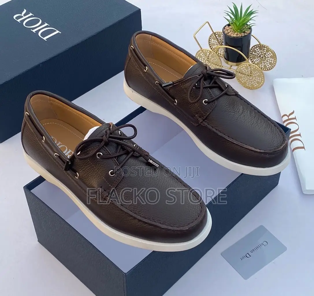 Original Christain Dior Moccasins Leather Shoes