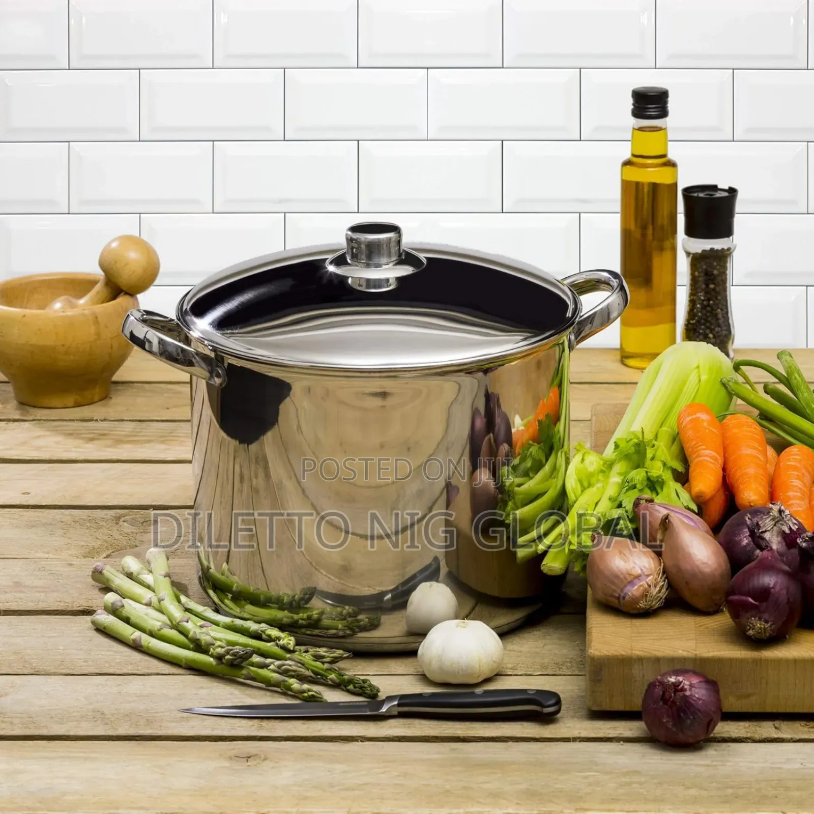 Stainless Steel Induction Stock Pot With Lid--Deep Casserole Cooker
