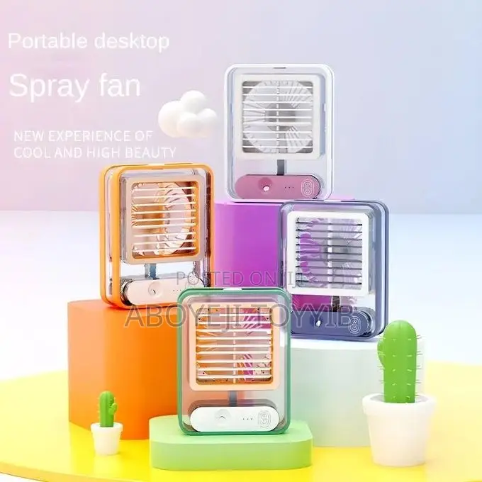Rechargeable Battery Operated Medium Usb Fan With Water Mini Cooler