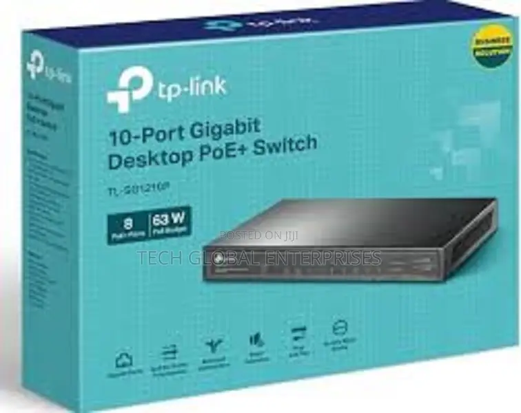 Tp-Link 10-Port Gigabit Desktop Switch With 8-Port Poe+