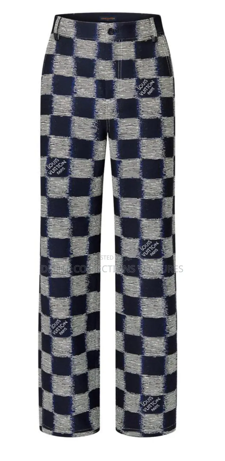 *Flocked Monogram Long Sleeve Louis Vuitton Denim Up and Down