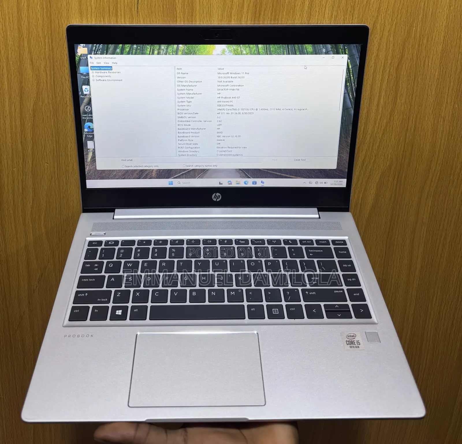 Laptop HP ProBook 440 G7 8GB Intel Core i5 SSD 256GB