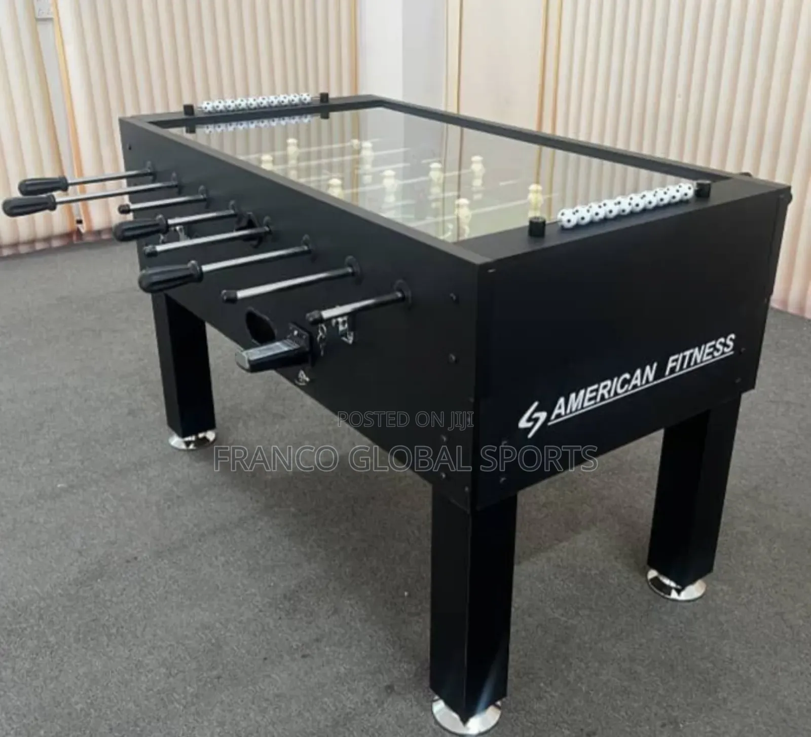 Coin Operated Soccer Foosball Table With Acrylic Glass