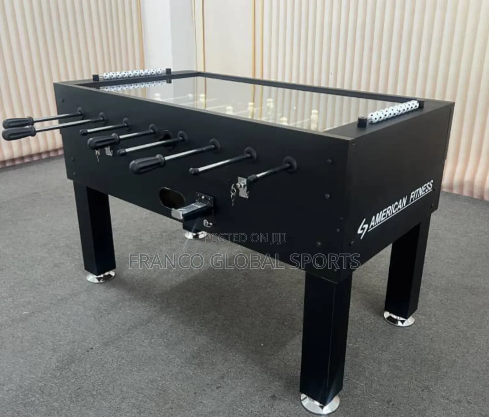 Coin Operated Soccer Foosball Table With Acrylic Glass