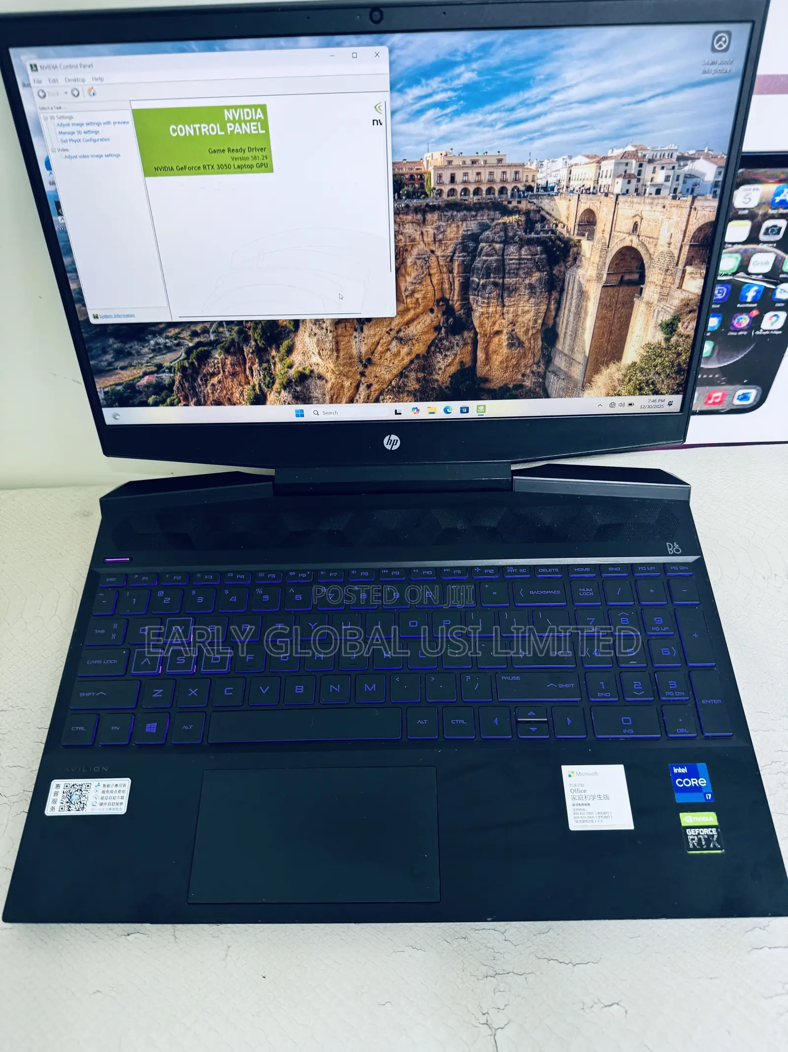 Laptop HP Pavilion Gaming Laptop 15-dk2xxx 16GB Intel Core i7 SSD 512GB