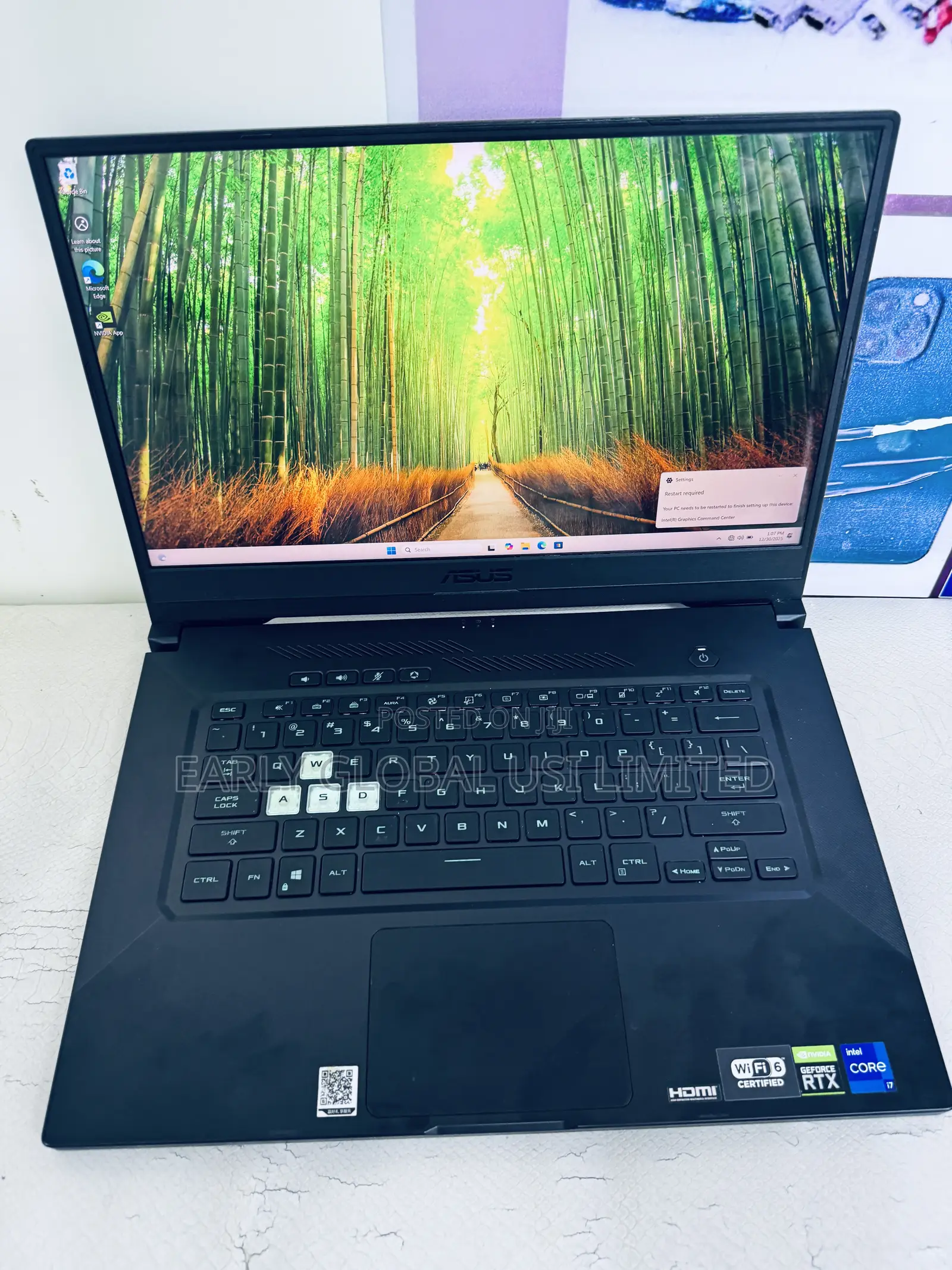 Laptop Asus TUF Dash F15 16GB Intel Core i7 SSD 512GB