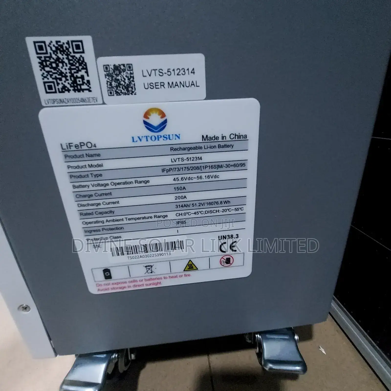 16kwh Lvtopson Lithium Battery 10years Warranty