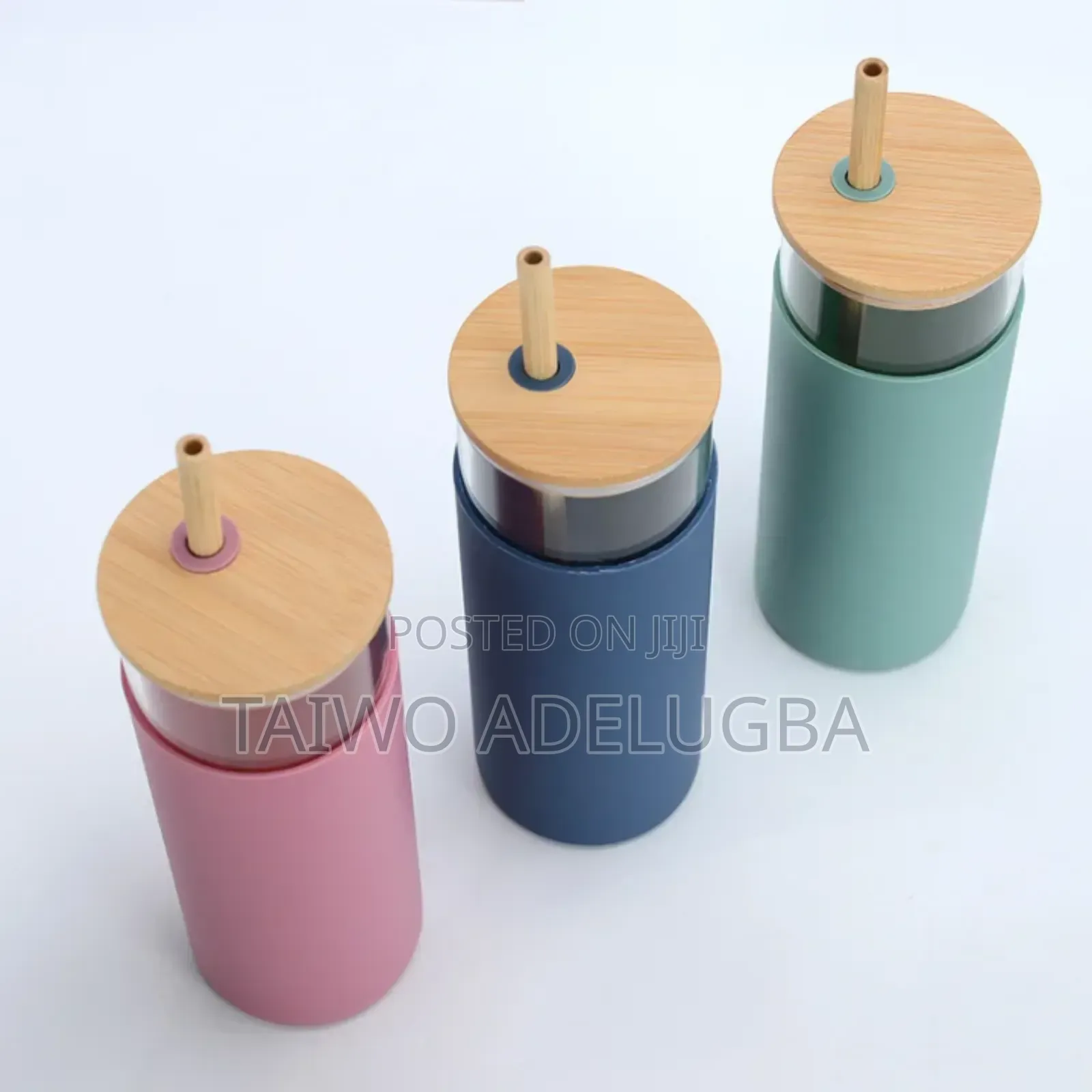Silicone Glass Cup With Bamboo
