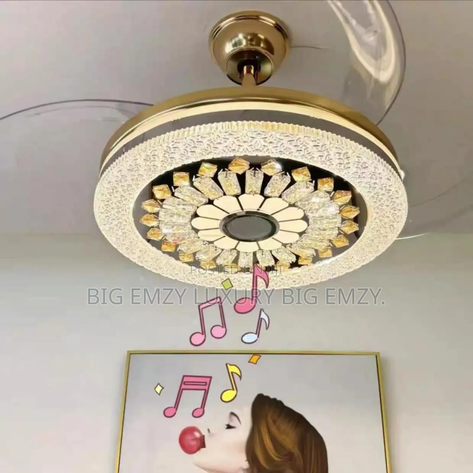New Modern Mp3 Fan Chandelier Lights