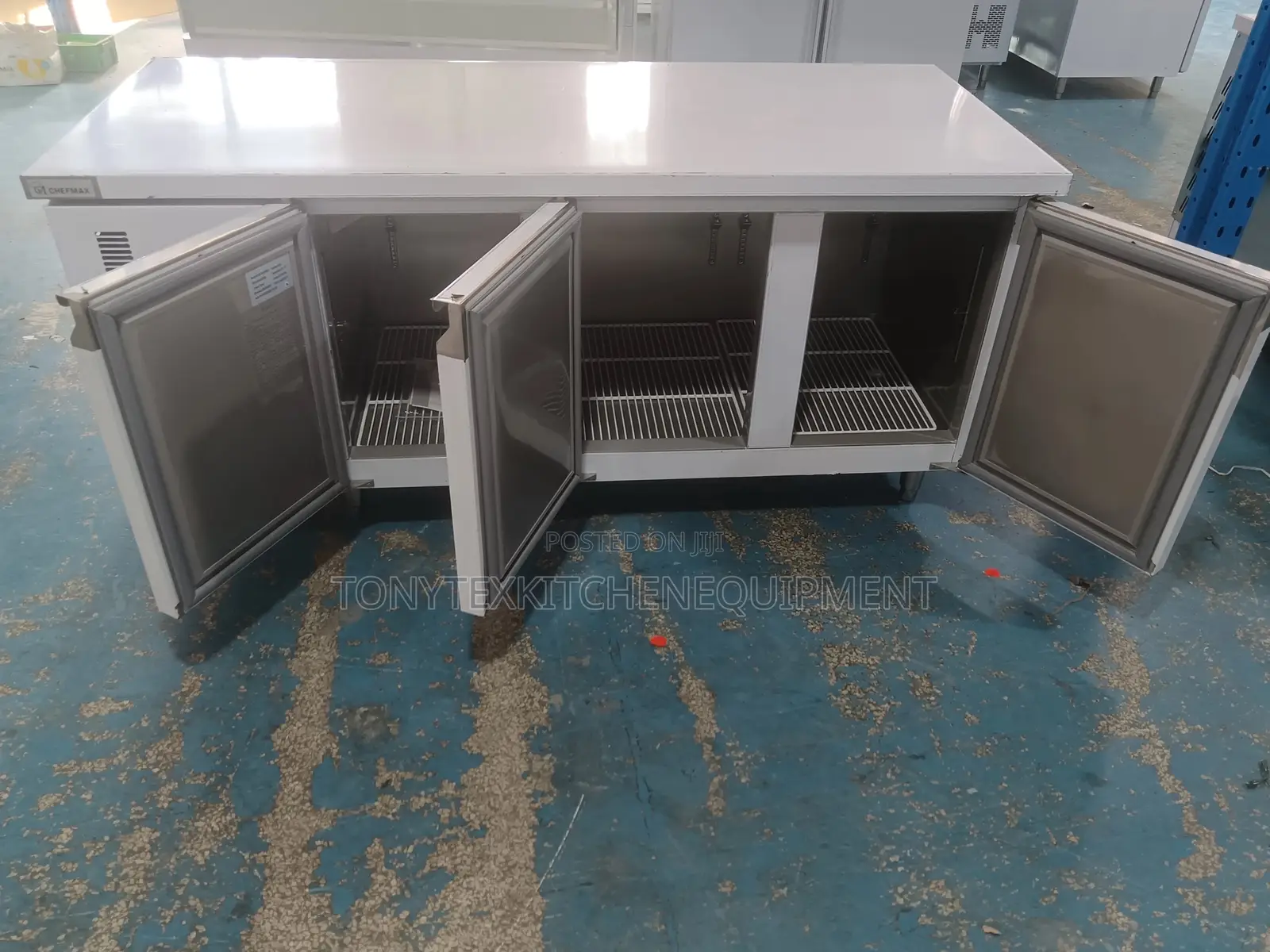 Commercial 3-door Underbar Freezer Stainless Steel