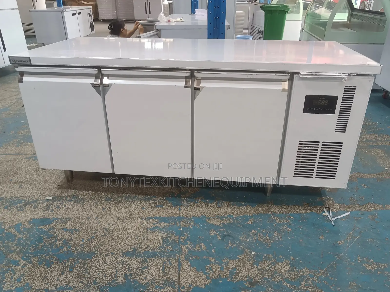 Commercial 3-door Underbar Freezer Stainless Steel