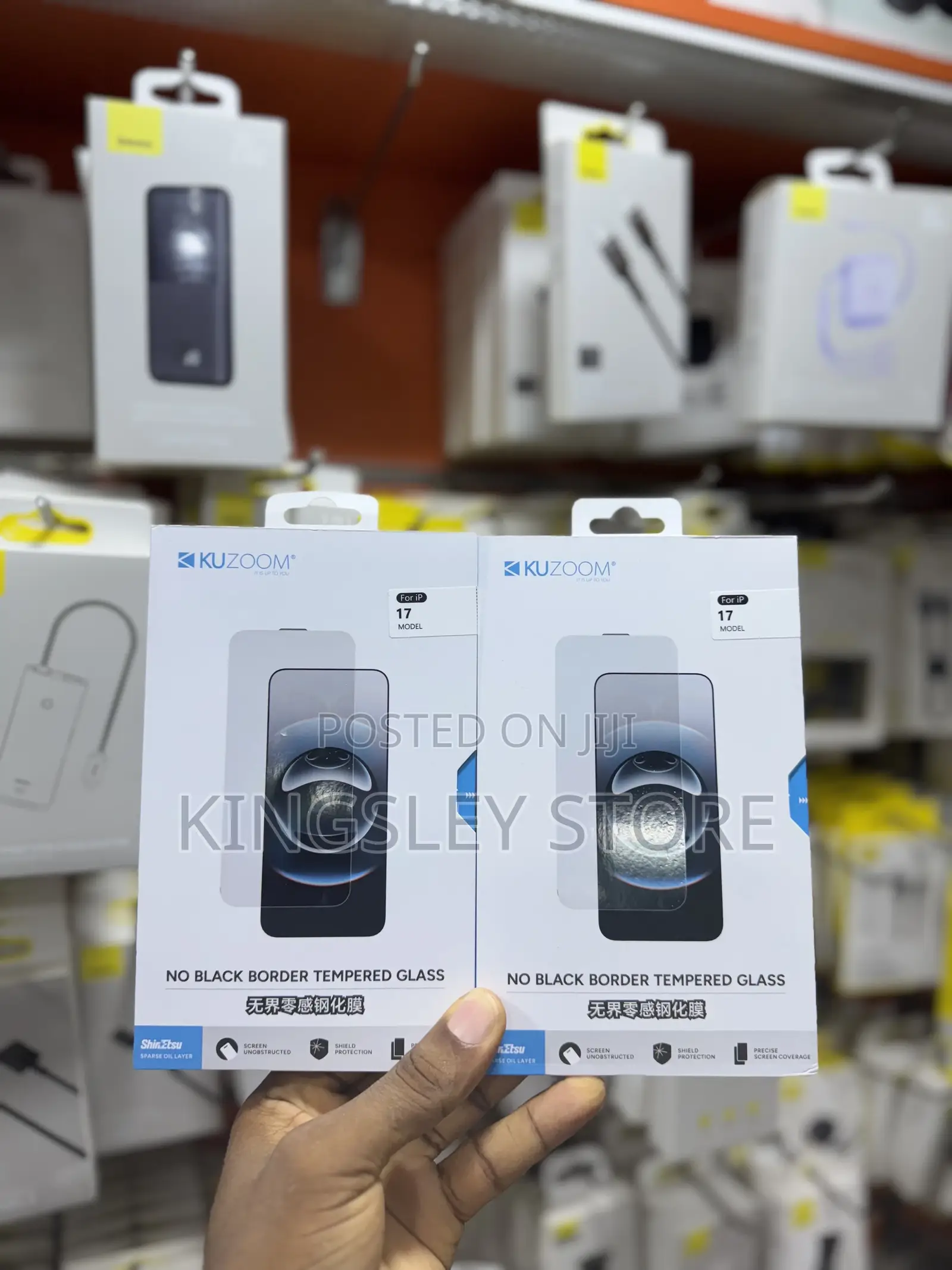 Kuzoom No Black Border Tempered Glass Film For iPhone 17 Series
