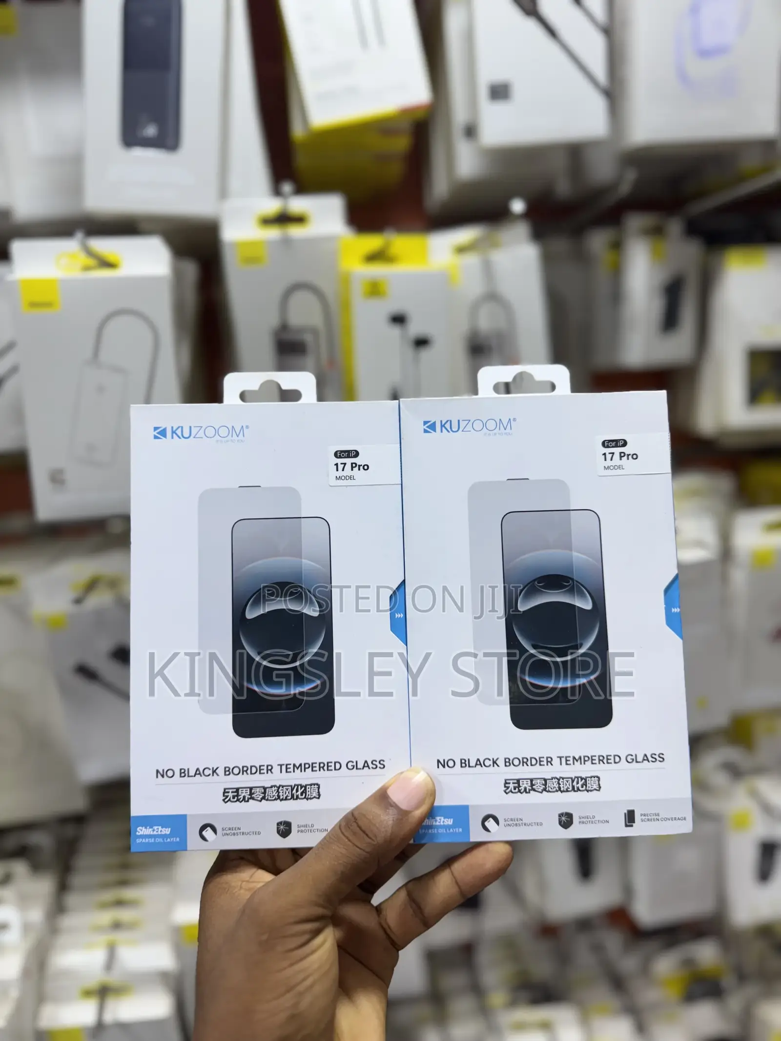Kuzoom No Black Border Tempered Glass Film For iPhone 17 Series