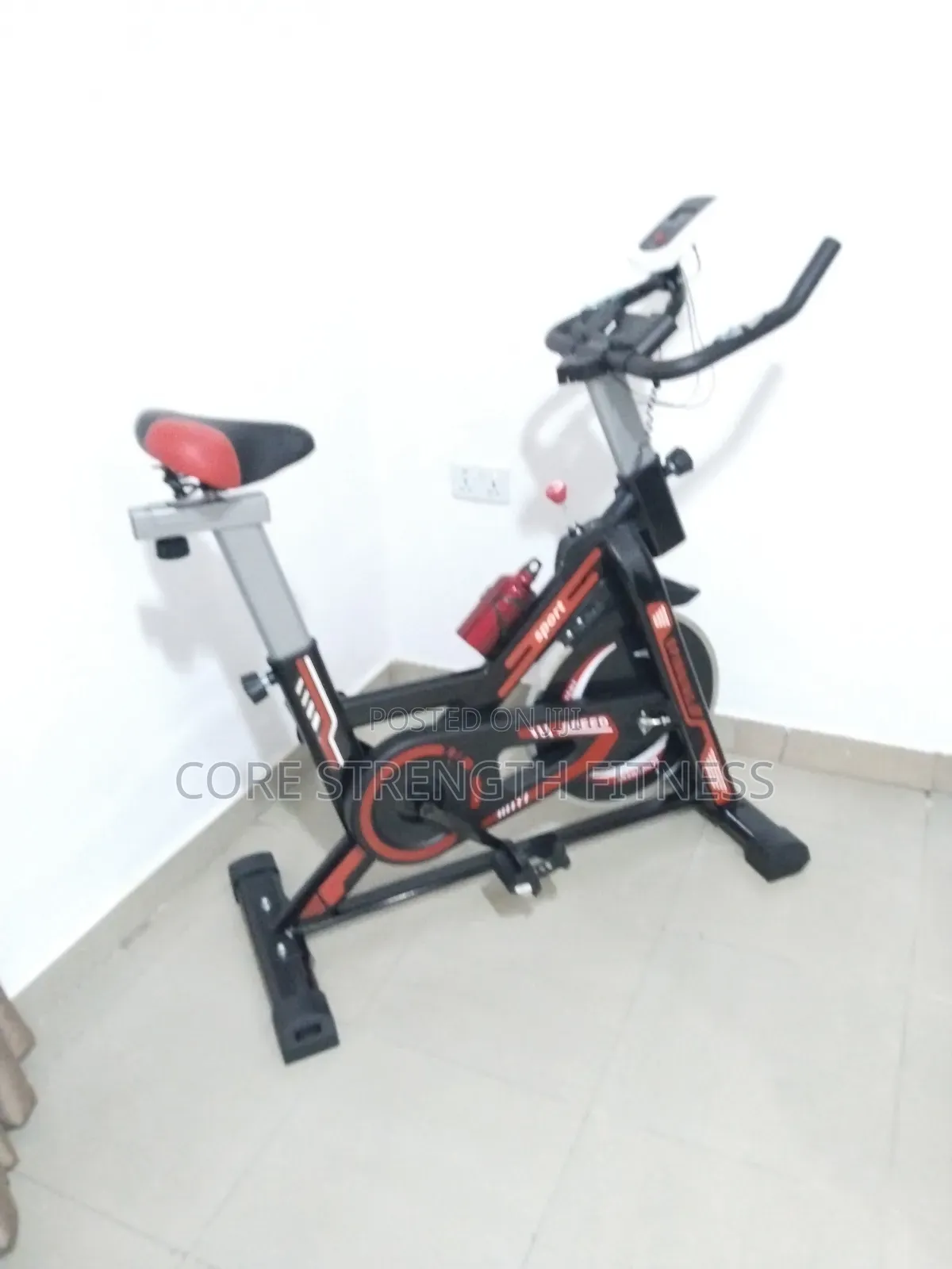 Spinning Exercise Bicycle With Display Meter , iPad and Phone Holder