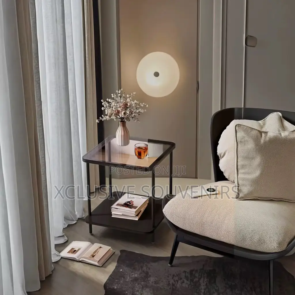 Durable Coffee Table With Tempered Glass Top
