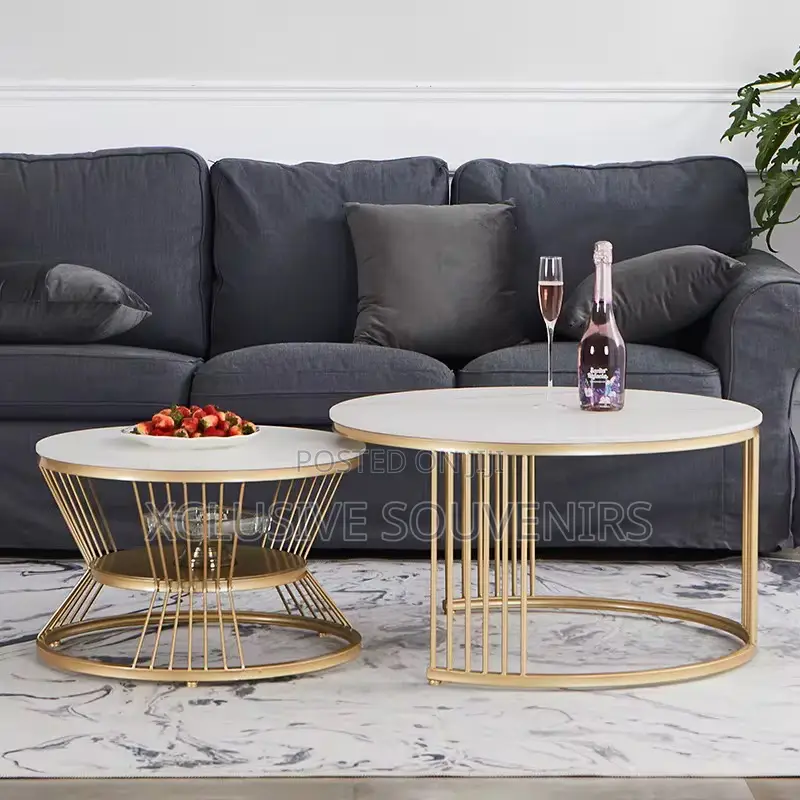 Luxury Nordic Modern Marble Nesting Center Table