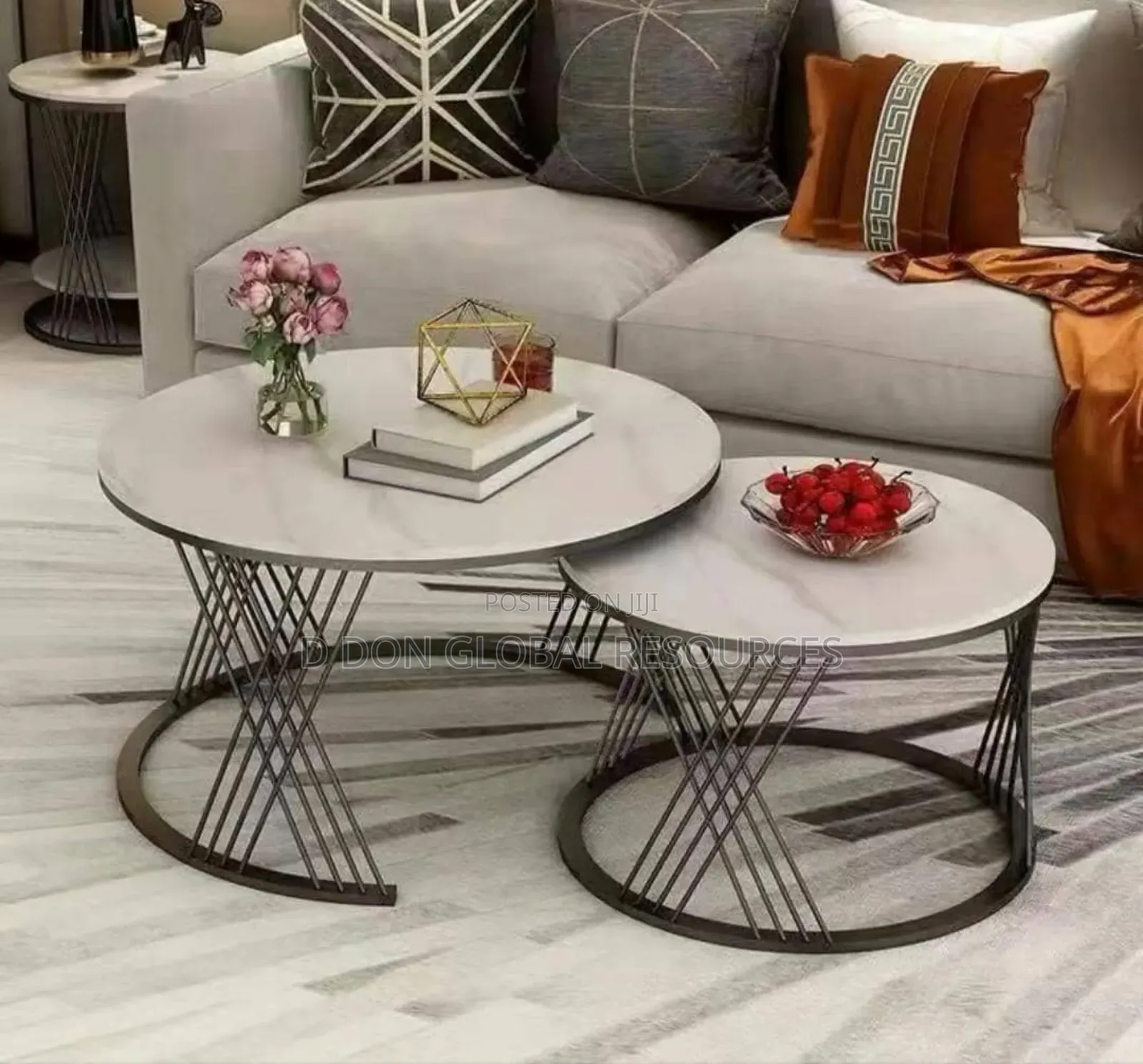 Golden Stone Top Centre Table