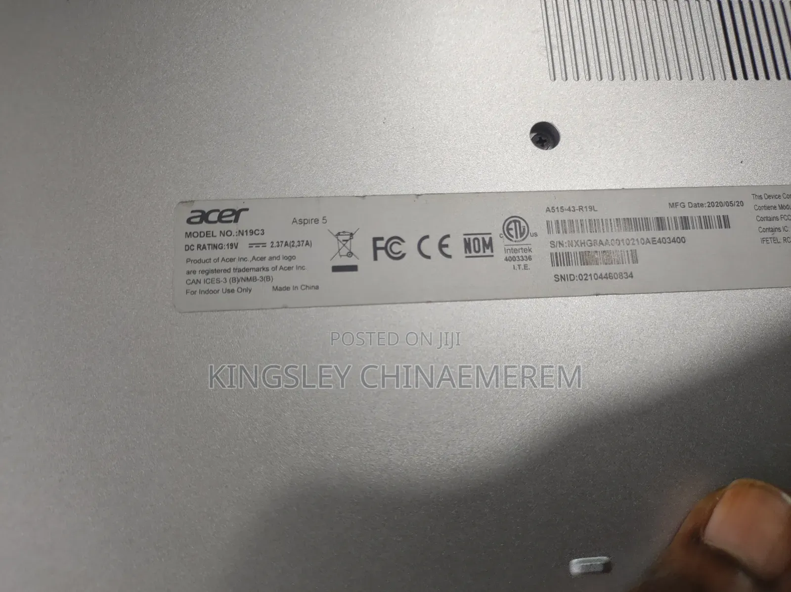 Laptop Acer Aspire 5 8GB AMD Ryzen 3 SSD 512GB