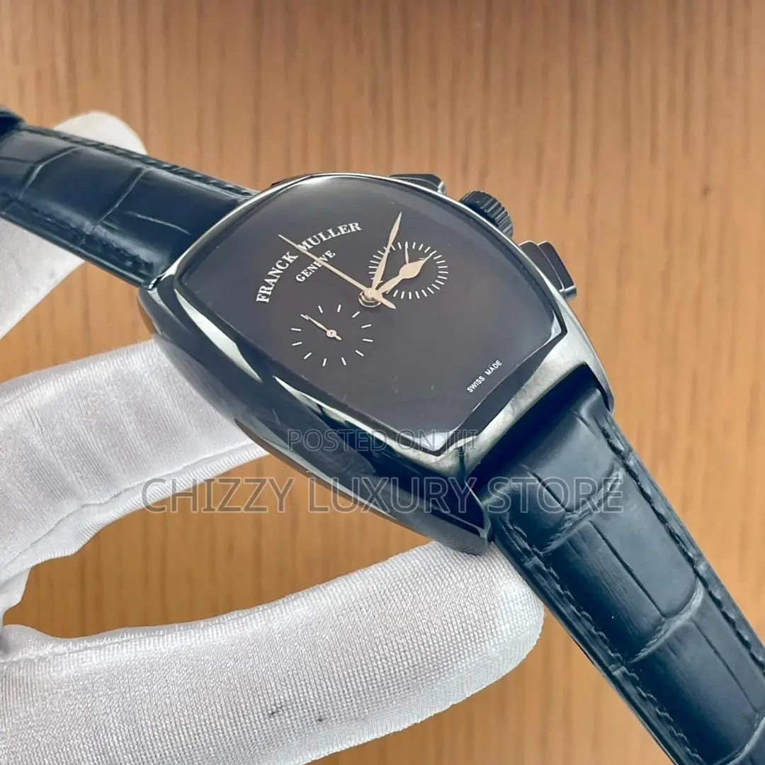 Franck Muller Quality Men Genuine Leather Wristwatch