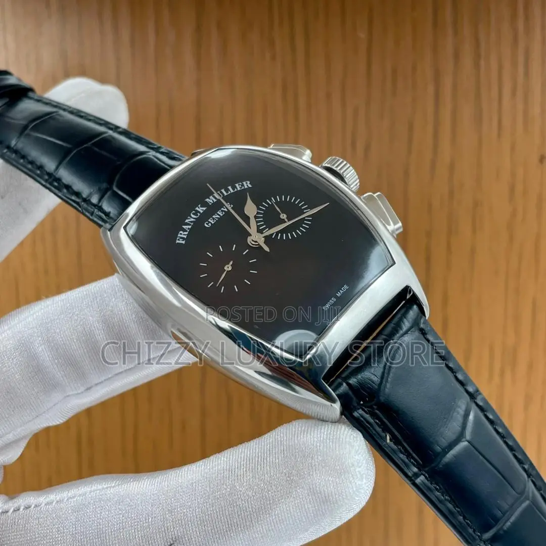 Franck Muller Quality Men Genuine Leather Wristwatch