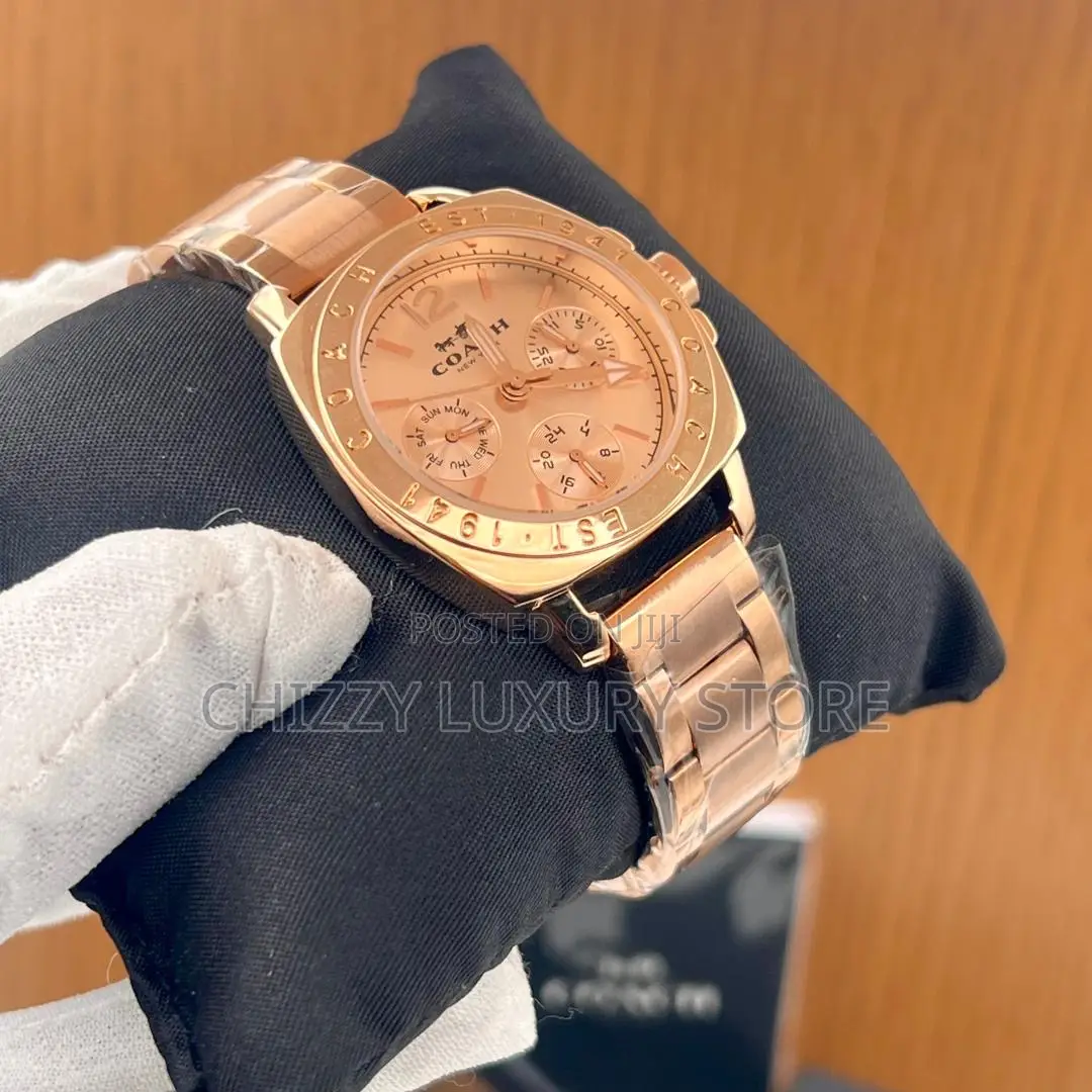 Coach Quality Luxury Ladies Chain Strap Wristwatch